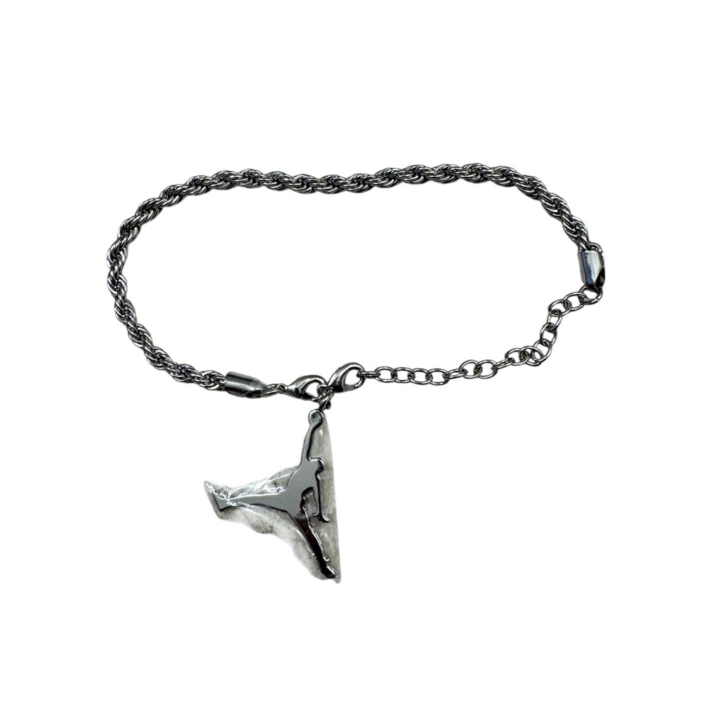 Nike Air Jordon silver tone shoes sneaker ankle jewlery charm